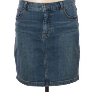 Free people denim mini skirt.
